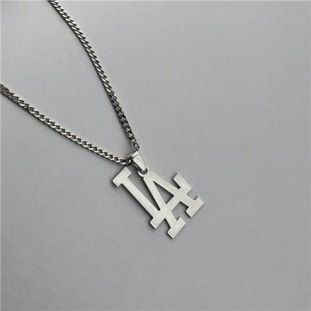 NEW MLB Los Angeles LA Dodgers Sterling Silver Team‎ Pendant Logo Necklace 20"
